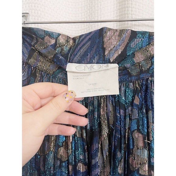 Vintage Cimone multicolour metallic skirt - Picture 4 of 5